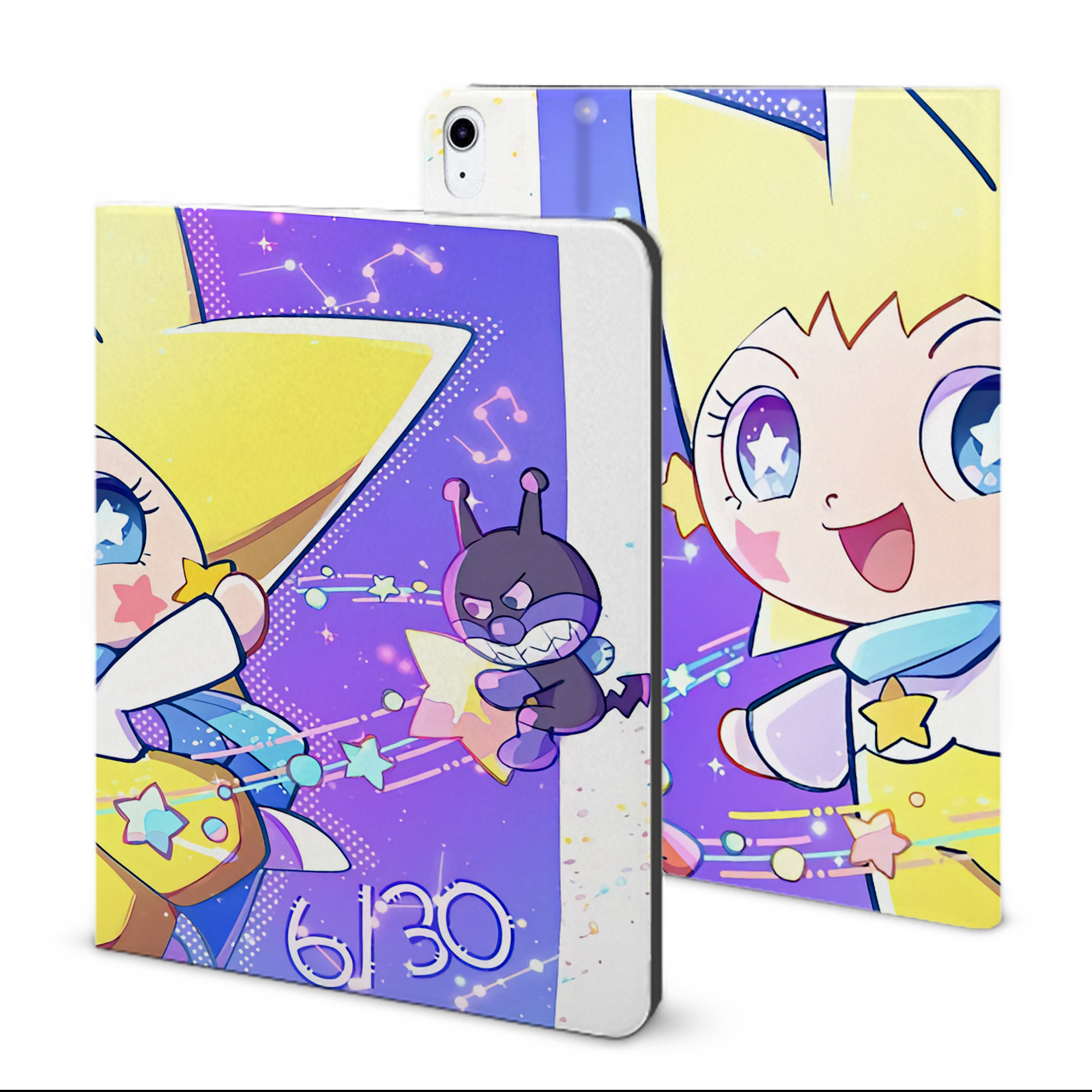 （画像用） アンパンマン Anpanman IPad ケース ブック型 PUレザー TPU 耐衝撃 軽量 薄型 ペン収納なし 全面保護 IPad 各モデル対応